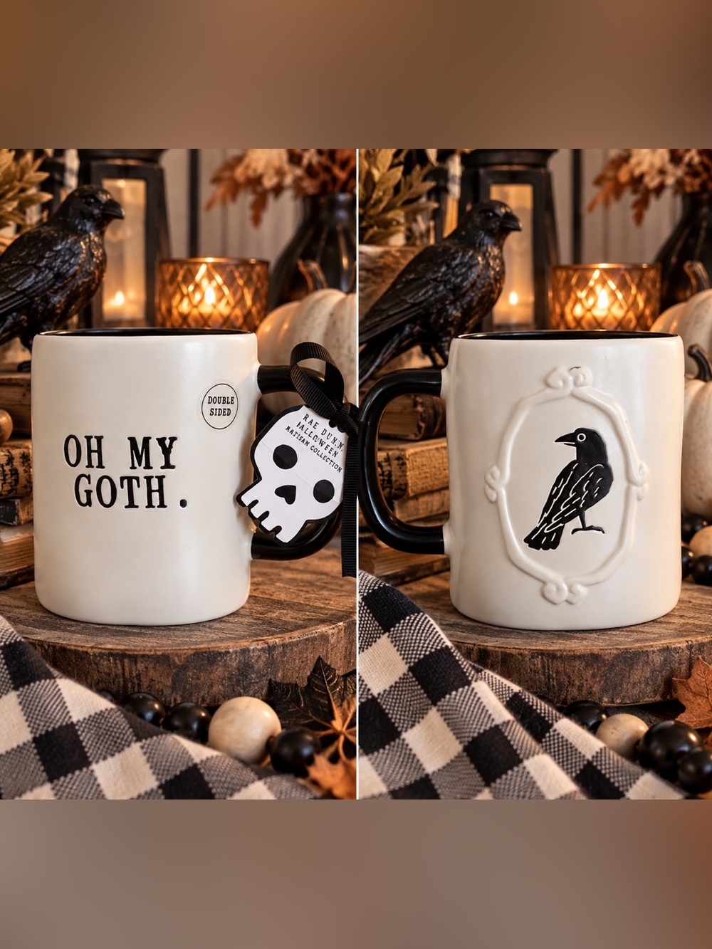 RAE DUNN Oh My Goth Double Sided Mug NWT